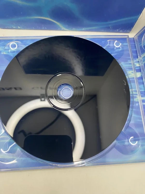 Final Fantasy Collection PS1 JAP disc inside the case, featuring a glossy black surface and blue-themed background.