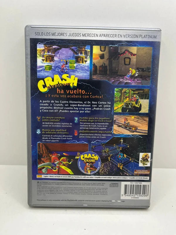 Crash Bandicoot La Venganza de Cortex PS2 PAL