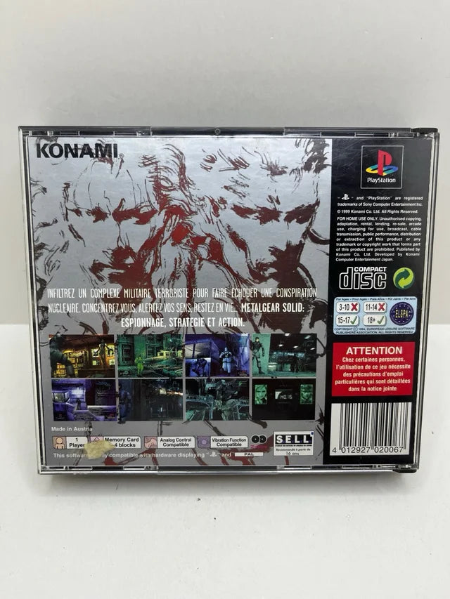 Metal Gear Solid Tactical Espionage Action PS1 PAL