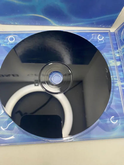 Final Fantasy Collection PS1 JAP disc inside the case, featuring a glossy black surface and blue-themed background.
