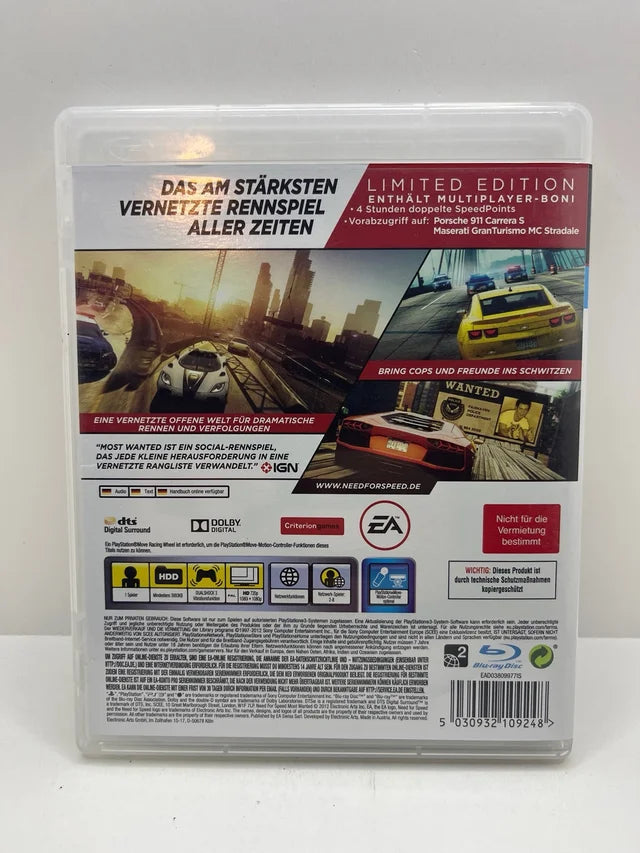 Need for Speed Most Wanted Limited Edition Ps3 PAL